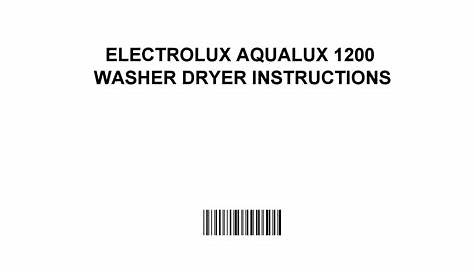 Electrolux aqualux 1200 user manual