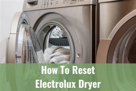 Electrolux Dryer Reset