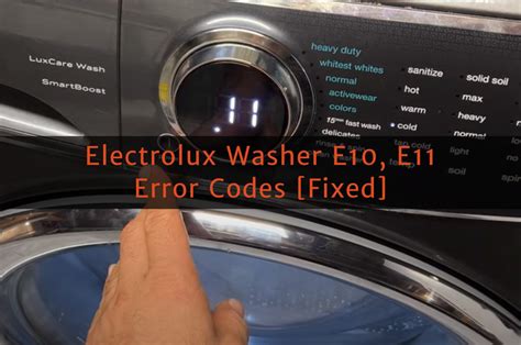 Electrolux Washer E11 Error