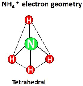electron geometry of nh4+