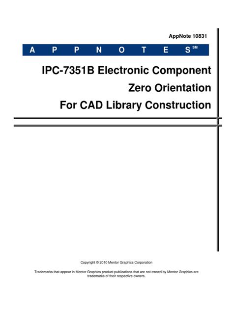 Electronic Component Zero Orientation For Cad Library Construction