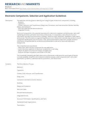 Electronic Components Selection And Application Guidelines Pdf