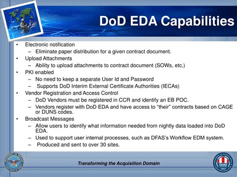 Electronic Data Access Dod
