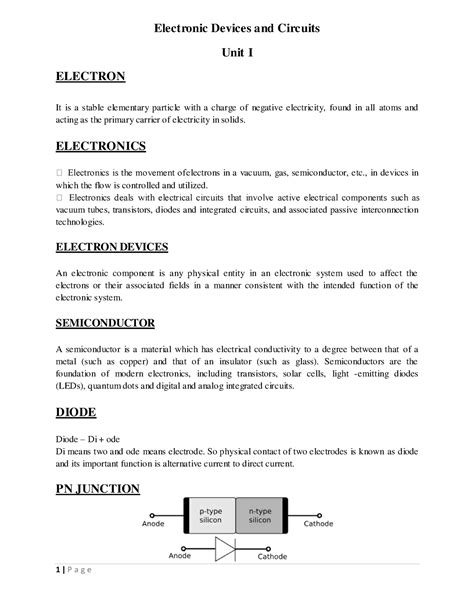 List Of Electronic Devices And Circuits Notes Trending