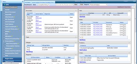 electronic health record template