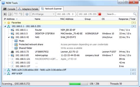 electronic network scanner