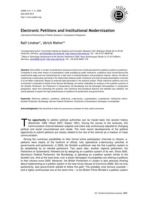 electronic petitions