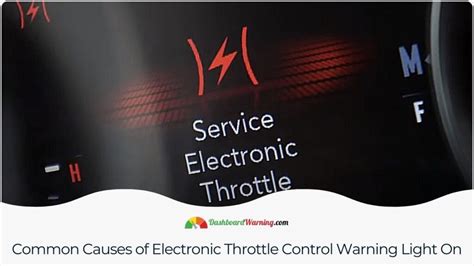 Electronic Throttle Control Light Causes