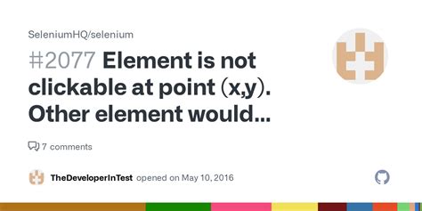 Element Is Not Clickable At Point Other Element Would Receive