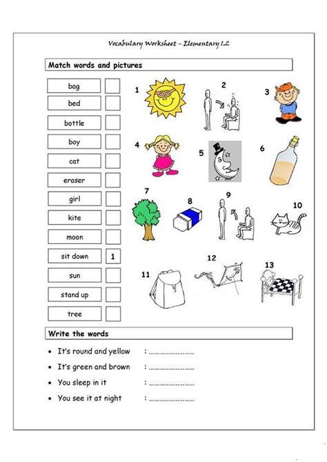 Elementary School Worksheets