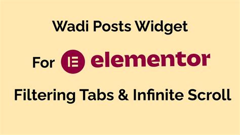 Elementor Posts Filter