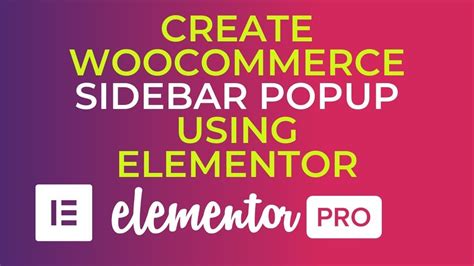 Elementor Sidebar Popup