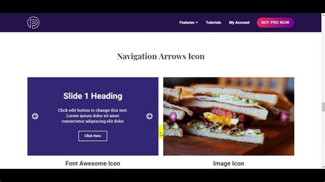Elementor Slider Custom Arrows