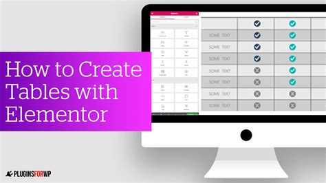 Elementor Table Plugin