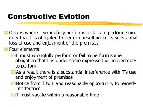 elements of constructive eviction