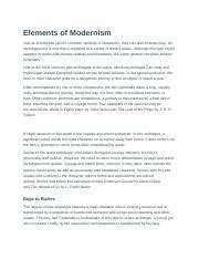 Images Elements Of Modernism Mastery Test New