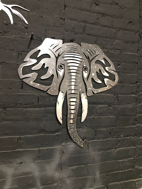 Recycled Metal Elephant Wall Art By London Garden Trading