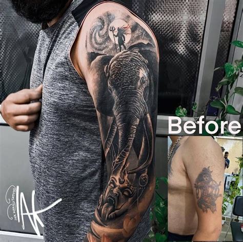 Bohemian elephant cover up The Ink Underground Salem Tatuaje