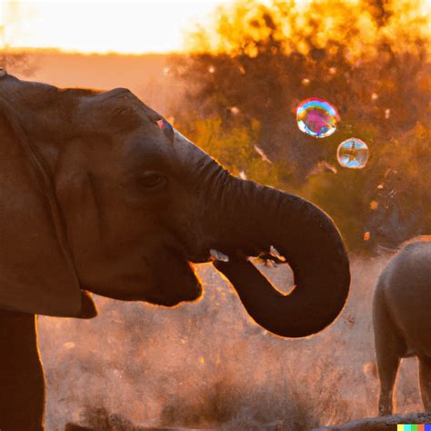 Elephant Popping Bubbles