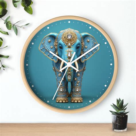 Elephant Wall Clock Sticker