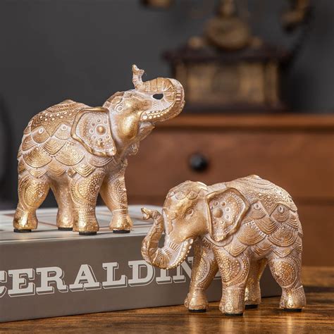 Elephant figurines trunk up good luck, Vintage Elephant statues, Elephant Lover gift