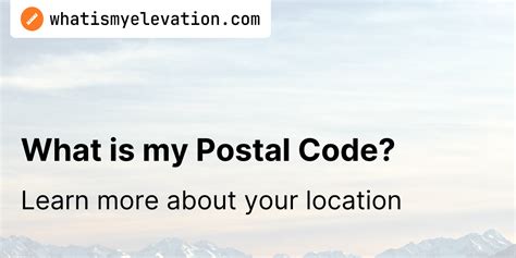 elevation by postal code