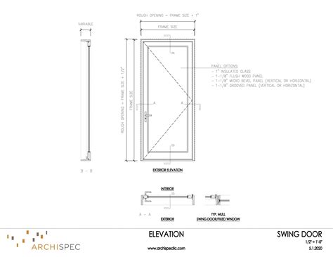 elevation door swing