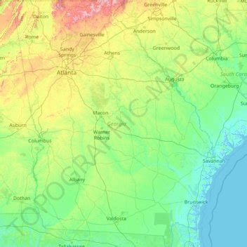 Elevation map of map, Environmental science,