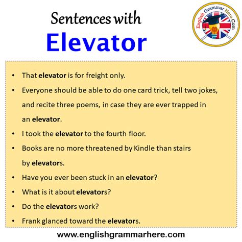Elevator Examples In A Sentence