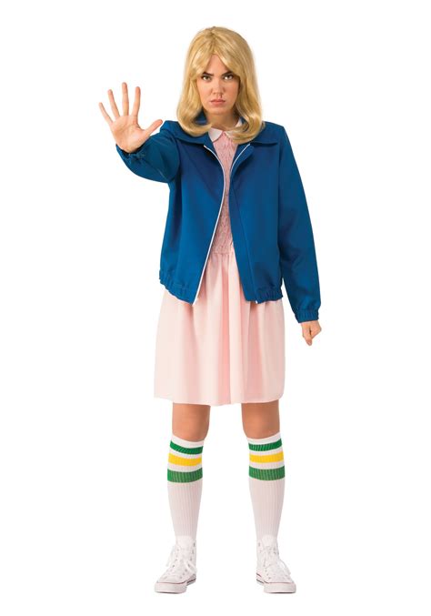 Stranger Things Season 3 Eleven Cosplay Costume Playsuit Dress Outfit