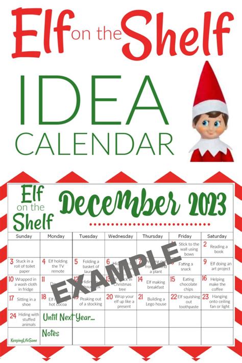 Elf On The Shelf Calendar 2024