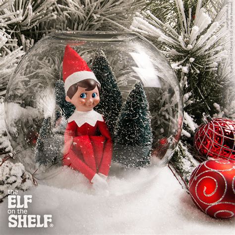 Elf On The Shelf In A Snow Globe