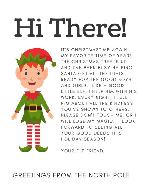 Elf On The Shelf Introduction Letter Free Printable: A Fun Way To Welcome Your Elf
