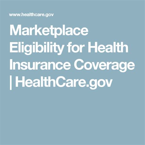 eligibility for healthcare marketplace