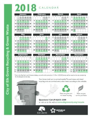 elk grove recycling schedule