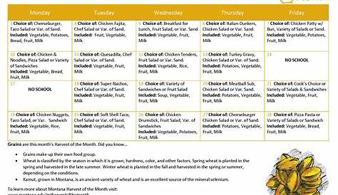 Elkhorn Area High School Lunch Menu West Side Elementary District