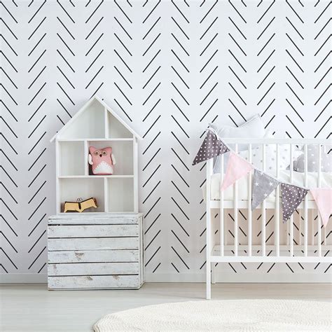 Ella Herringbone Geometric Wall Stencil