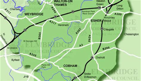 Elmbridge Surrey Map