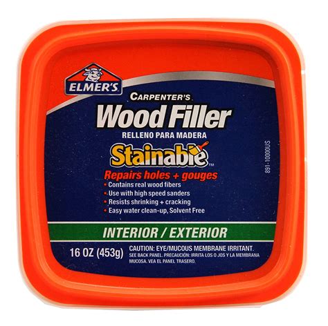 elmer's carpenter wood filler stainable