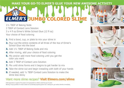 elmer's glue slime recipe with baking soda