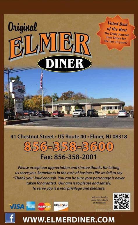 elmer diner menu nj