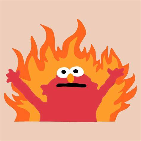 Fire Elmo Meme recreation by HorsePaintings on DeviantArt