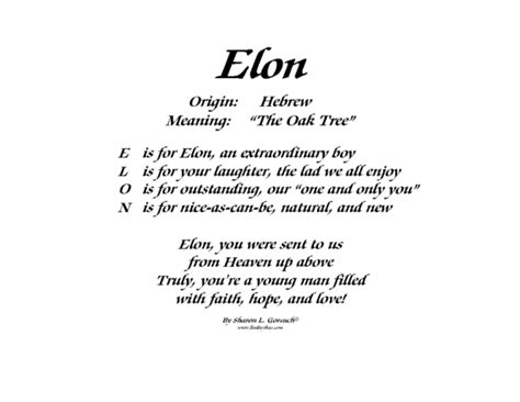 Elon Name Meaning, Origin, History, And Popularity