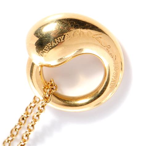 elsa peretti round pendant gold