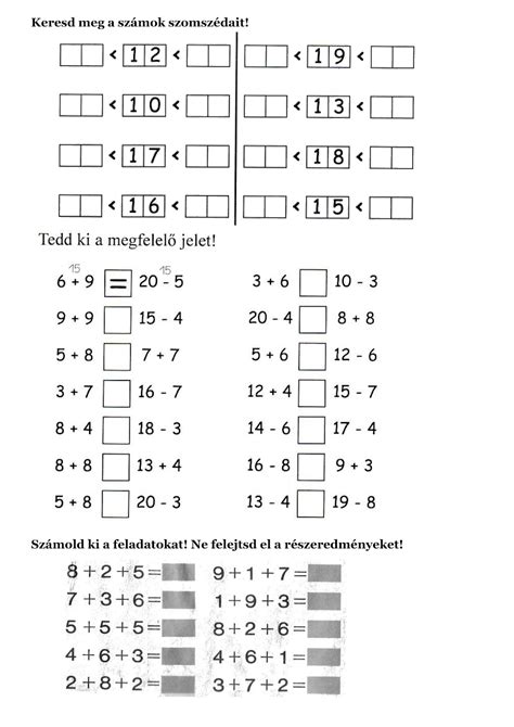 elso osztalyos matek feladatok nyomtatvanyok