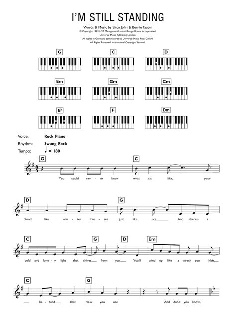 elton john - i'm still standing chords