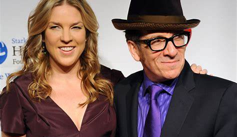Elvis Costello and Diana Krall attending a VIP screening of The Beatles