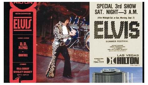 Elvis on stage at the Las Vegas Hilton in september 1973 , here the