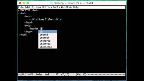 Emacs Html Autocomplete
