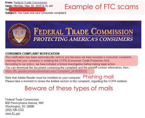 email address for ftc complaints